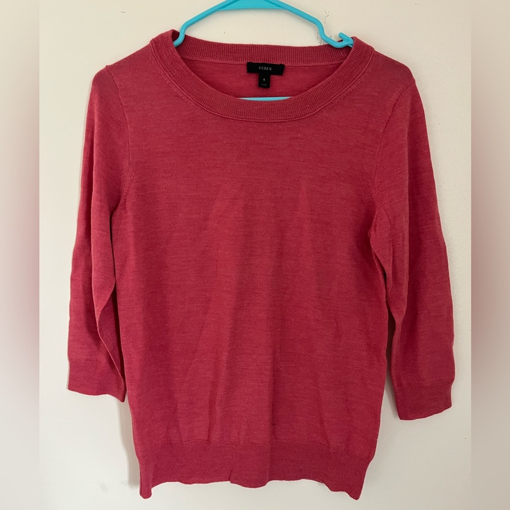 J.Crew Merino Wool Pink Sweater Size SMALL